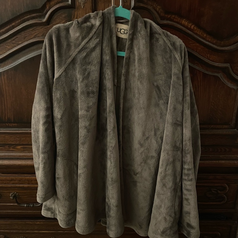 UGG Brown Plush Shawl